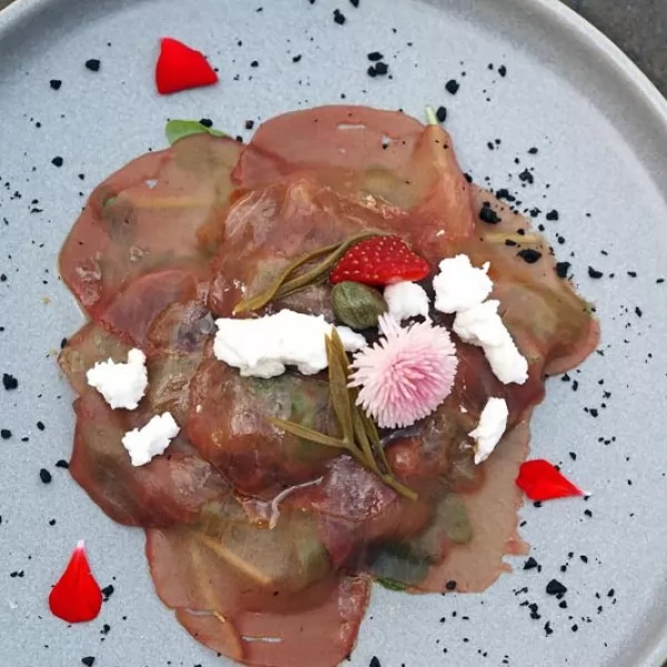 Carpaccio od tune - Chef Nenad Kukurin, restoran Kukuriku, Kastav